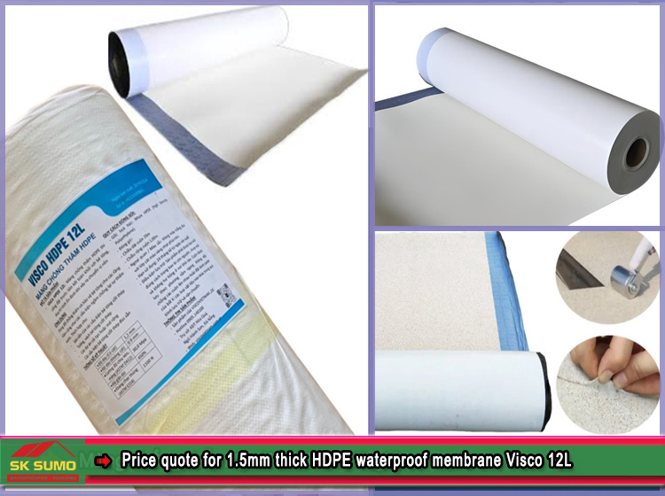HDPE waterproofing membrane 1.5mm